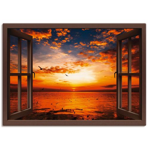 4055327351966 - Wandbild ARTLAND Fensterblick Sonnenuntergang am Strand Bilder Gr B H 100 cm x 70 cm Leinwandbild Fensterblick Querformat 1 St braun Bild Leinwandbild Kunstdrucke Bilder als Leinwandbild Wandaufkleber oder Poster in versch Größen 4055327351966 - Wandbild ARTLAND Fensterblick Sonnenuntergang am Strand Bilder Gr B H 100 cm x 70 cm Leinwandbild Fensterblick Querformat 1 St braun Bild Leinwandbild Kunstdrucke Bilder als Leinwandbild Wandaufkleber oder Poster in versch Größen