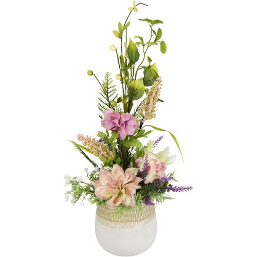4019844809492 - Kunstblume IGEA Gesteck aus Hortensien und Dahlien rosa B20cm H47cm L20cm Polyester Kunstpflanzen 4019844809492 - Kunstblume IGEA Gesteck aus Hortensien und Dahlien rosa B20cm H47cm L20cm Polyester Kunstpflanzen