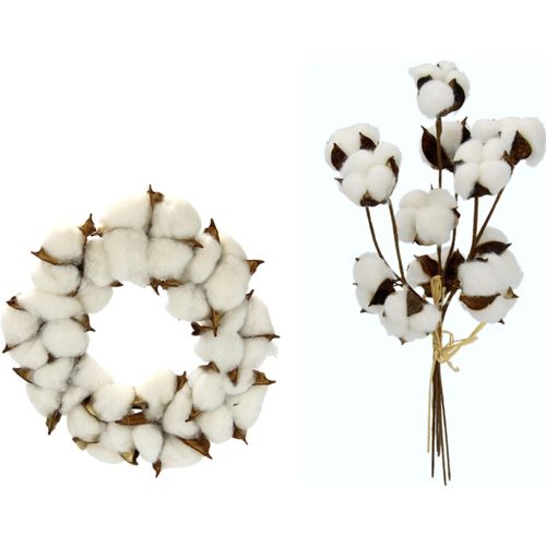 4019844749262 - Kunstkranz IGEA Kranz Bund Kunstpflanzen Gr B H 17 cm x 36 cm 2 St weiß Kunstkranz Kunst-Kränze Kunstpflanzen Baumwolle 4019844749262 - Kunstkranz IGEA Kranz Bund Kunstpflanzen Gr B H 17 cm x 36 cm 2 St weiß Kunstkranz Kunst-Kränze Kunstpflanzen Baumwolle