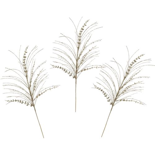 4019844760571 - Winterliche Kunstpflanze IGEA Kunstzweig künstlicher Weihnachtszweig mit Blätter beige (champagnerfarben) H80cm Ø30cm Kunststoff Kunstpflanzen mit Glitzer und Dekosteinen 3er Set Weihnachtsdeko 4019844760571 - Winterliche Kunstpflanze IGEA Kunstzweig künstlicher Weihnachtszweig mit Blätter beige (champagnerfarben) H80cm Ø30cm Kunststoff Kunstpflanzen mit Glitzer und Dekosteinen 3er Set Weihnachtsdeko