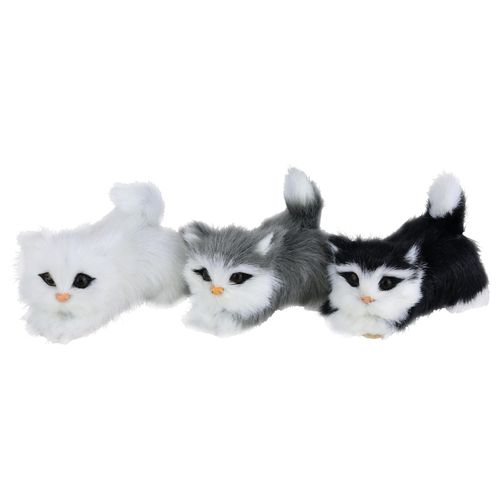 4019844816636 - Dekofigur IGEA Tierfigur mini Katzen 3er Set weiß B8cm H7cm Polyester Dekofiguren Kunstfell Statue Ornament Dekotier Deko-Objekt Pelztier Plüschtier 4019844816636 - Dekofigur IGEA Tierfigur mini Katzen 3er Set weiß B8cm H7cm Polyester Dekofiguren Kunstfell Statue Ornament Dekotier Deko-Objekt Pelztier Plüschtier