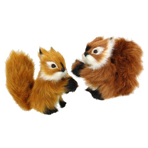 4019844816612 - Dekofigur IGEA Tierfigur mini Eichhörnchen braun B5cm H10cm Polyester Dekofiguren 2er Set aus Kunstfell Statue Ornamente Pelz Plüschtier Waldtier 4019844816612 - Dekofigur IGEA Tierfigur mini Eichhörnchen braun B5cm H10cm Polyester Dekofiguren 2er Set aus Kunstfell Statue Ornamente Pelz Plüschtier Waldtier