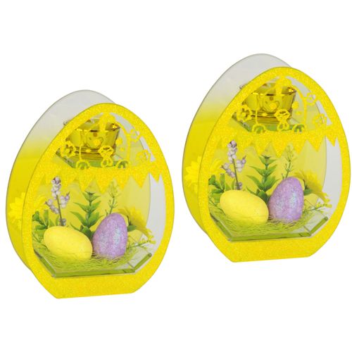 4019844795788 - Teelichthalter IGEA Dekoriert Kerzenhalter Gr B H 14 cm x 18 cm gelb Windlichter Laternen Mit Oster-Eier 2er Set Kunstblumen Glaseinsatz Kerzen Osterdeko 3D 4019844795788 - Teelichthalter IGEA Dekoriert Kerzenhalter Gr B H 14 cm x 18 cm gelb Windlichter Laternen Mit Oster-Eier 2er Set Kunstblumen Glaseinsatz Kerzen Osterdeko 3D