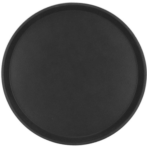 8007163302028 - Tablett PINTINOX Professional silber (schwarz silberfarben) Kunststoff Edelstahl Tabletts mit Edelstahlrand und rutschfester Oberfläche Ø 355 405 cm