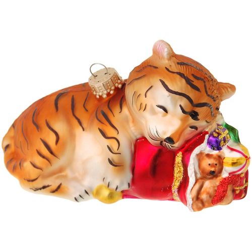 0024762011975 - Christbaumschmuck KREBS GLAS LAUSCHA Glasornament Babytiger mundgeblasen handbemalt Weihnachtsbaumschmuck bunt Weihnachtsbaumschmuck Weihnachtsdeko Christbaumkugeln aus Glas Weihnachtsbaumkugel