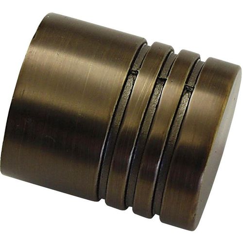 4003018280491 - Gardinenstangen-Endstück Zylinder braun (bronzefarben) B2cm Gardinenstangenendstücke Serie Einzelprogramm Chicago Ø 20 mm