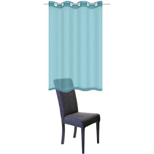 4056751475709 - Vorhang HOME BASICS DOLLY Gr 4 blau (türkis) B140cm H245cm Voile Polyester Gardinen Ösenschal DOLLY 4056751475709 - Vorhang HOME BASICS DOLLY Gr 4 blau (türkis) B140cm H245cm Voile Polyester Gardinen Ösenschal DOLLY