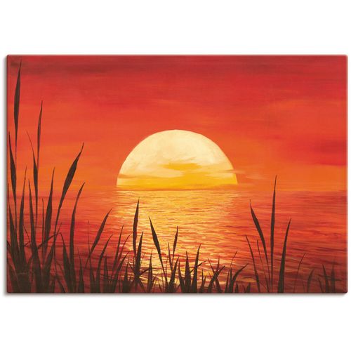 4055327162999 - Wandbild ARTLAND Roter Sonnenuntergang am Ozean Bilder Gr B H 100 cm x 70 cm Leinwandbild Bilder vom Sonnenuntergang & -aufgang Querformat 1 St rot Kunstdrucke als Alubild Leinwandbild Wandaufkleber oder Poster in versch Größen 4055327162999 - Wandbild ARTLAND Roter Sonnenuntergang am Ozean Bilder Gr B H 100 cm x 70 cm Leinwandbild Bilder vom Sonnenuntergang & -aufgang Querformat 1 St rot Kunstdrucke als Alubild Leinwandbild Wandaufkleber oder Poster in versch Größen
