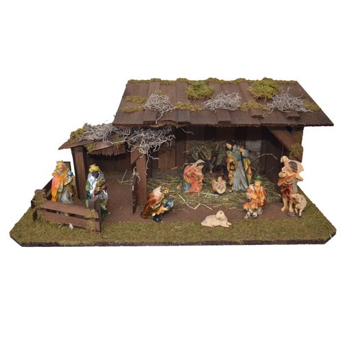 4251020711094 - Krippe ALFRED KOLBE Krippenstall braun B48cm H20cm T25cm Holzwerkstoff Weihnachtskrippen für 9 cm Figuren 4251020711094 - Krippe ALFRED KOLBE Krippenstall braun B48cm H20cm T25cm Holzwerkstoff Weihnachtskrippen für 9 cm Figuren