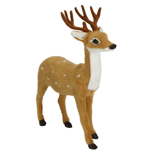 4019844810818 - Dekofigur IGEA Tierfigur Reh aus Kunstfell braun B23cm H26cm Polyester Dekofiguren Waldtier Statue Ornament Plüschtier Weihnachtsdeko Winterdeko Pelztier 4019844810818 - Dekofigur IGEA Tierfigur Reh aus Kunstfell braun B23cm H26cm Polyester Dekofiguren Waldtier Statue Ornament Plüschtier Weihnachtsdeko Winterdeko Pelztier