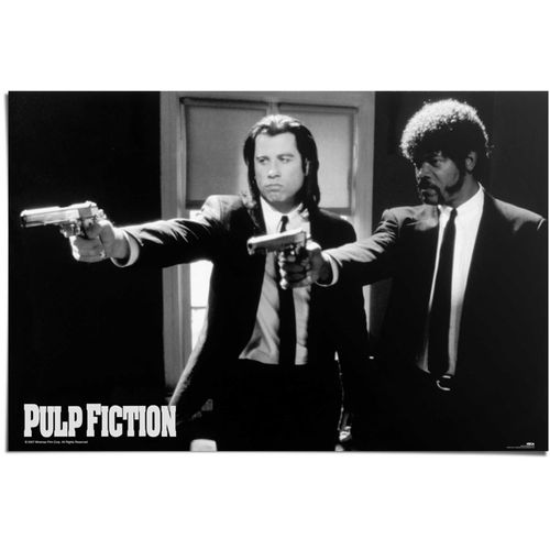 8714597312539 - Poster REINDERS Pulp Fiction Schwarz weiss schwarz (farbe bild(er) schwarz) B915cm H61cm Papier Bilder