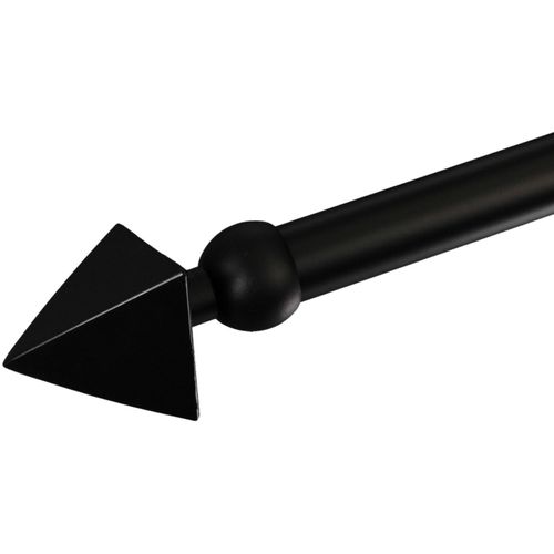 4016318195679 - Gardinenstangen-Endstück Spear Gr 1 schwarz H53cm L74cm Ø2cm Gardinenstangenendstücke für Gardinenstangen Ø 20 mm