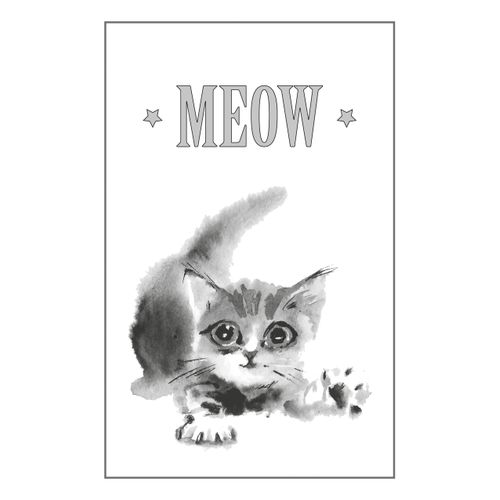 4049009362036 - Leinwandbild QUEENCE Katze MEOW grau (farbe bild(er) grau) B60cm H90cm T2cm Canvas Holzrahmen Bilder Premium-Leinwandstoff Handarbeit aus Deutschland