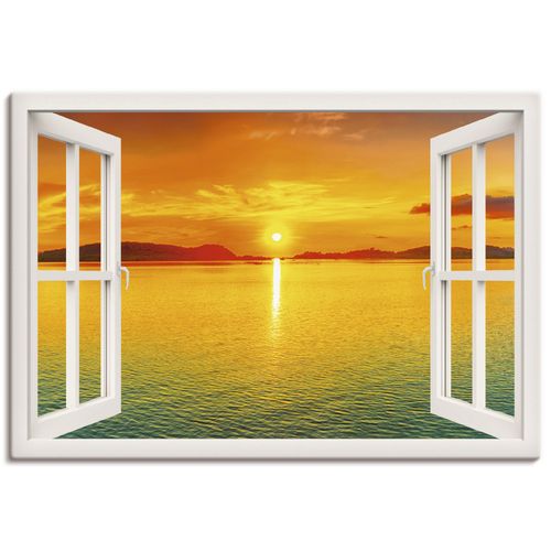 4055327351904 - Wandbild ARTLAND Fensterblick - Sonnenuntergangspanorama Bilder Gr B H 100 cm x 70 cm Leinwandbild Fensterblick Querformat 1 St weiß Bild Poster Bilder als Leinwandbild Wandaufkleber oder in versch Größen 4055327351904 - Wandbild ARTLAND Fensterblick - Sonnenuntergangspanorama Bilder Gr B H 100 cm x 70 cm Leinwandbild Fensterblick Querformat 1 St weiß Bild Poster Bilder als Leinwandbild Wandaufkleber oder in versch Größen