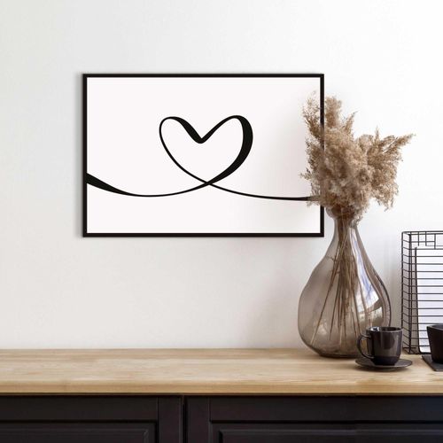 8714597654097 - Bild mit Rahmen REINDERS Heart Lines schwarz (farbe bild(er) schwarz) B30cm H20cm T16cm Holzwerkstoff Bilder 8714597654097 - Bild mit Rahmen REINDERS Heart Lines schwarz (farbe bild(er) schwarz) B30cm H20cm T16cm Holzwerkstoff Bilder