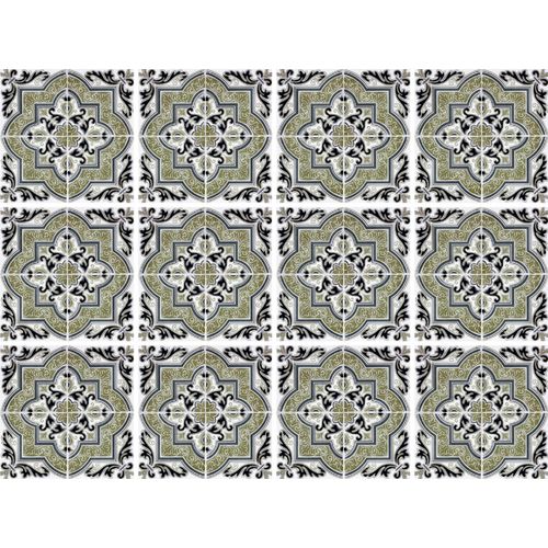 4049008939840 - Fliesenaufkleber HOME AFFAIRE Ornamente grün (oliv schwarz) B12cm H15cm Fliesenaufkleber Stickerfliesen selbstklebend Sticker 12er Set 4049008939840 - Fliesenaufkleber HOME AFFAIRE Ornamente grün (oliv schwarz) B12cm H15cm Fliesenaufkleber Stickerfliesen selbstklebend Sticker 12er Set