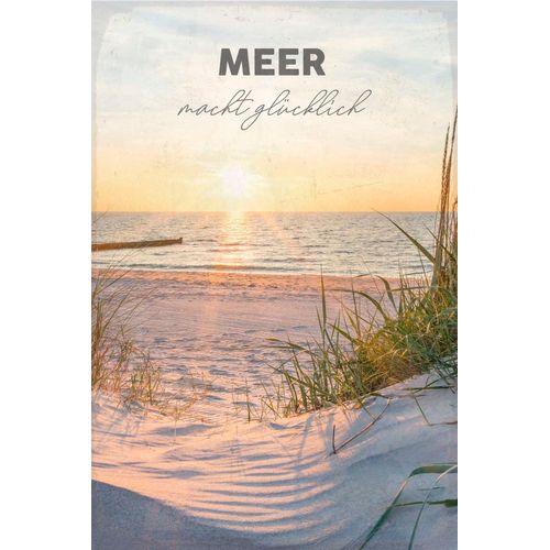 4067437337563 - Metallbild QUEENCE Meer macht glücklich Bilder Gr B H 30 cm x 45 cm Metallbild Schriftzüge Hochformat 1 St orange Metallbilder Stahlschilder 4067437337563 - Metallbild QUEENCE Meer macht glücklich Bilder Gr B H 30 cm x 45 cm Metallbild Schriftzüge Hochformat 1 St orange Metallbilder Stahlschilder