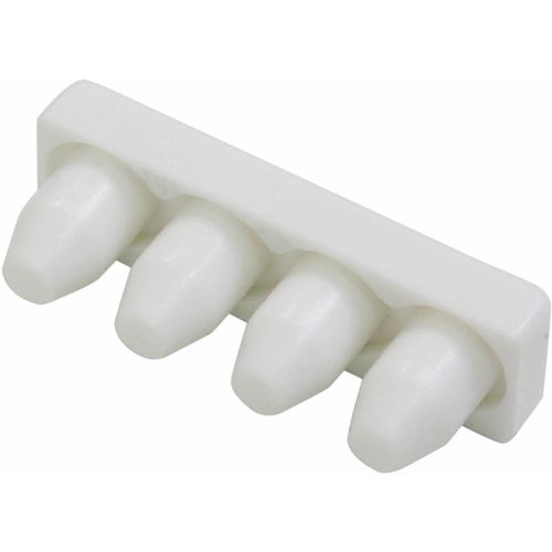 4003018281436 - Gardinenstangen-Endstück Endstück 1-läufig weiß 2 St Gardinenstangenendstücke Serie Aluminium-Vorhangschiene 1-läufig