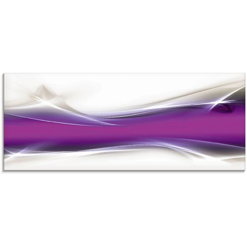 4057738975953 - Glasbild ARTLAND Kreatives Element Bilder Gr B H 125 cm x 50 cm Glasbild Gegenstandslos 1 St lila Glasbilder in verschiedenen Größen