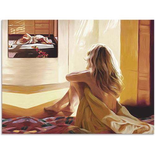 4062144708750 - Wandbild ARTLAND Blondes Mädchen sitzt auf dem Bett Bilder Gr B H 80 cm x 60 cm Alu-Dibond-Druck Bilder von Frauen Querformat 1 St braun Kunstdrucke als Alubild Leinwandbild Wandaufkleber oder Poster in versch Größen 4062144708750 - Wandbild ARTLAND Blondes Mädchen sitzt auf dem Bett Bilder Gr B H 80 cm x 60 cm Alu-Dibond-Druck Bilder von Frauen Querformat 1 St braun Kunstdrucke als Alubild Leinwandbild Wandaufkleber oder Poster in versch Größen