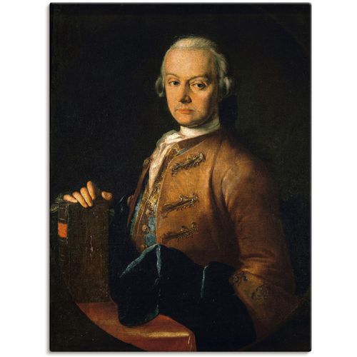 4055327098380 - Wandbild ARTLAND Bildnis Leopold Mozart Um 1765 Bilder Gr B H 60 cm x 80 cm Leinwandbild Menschen 1 St schwarz Bild Poster Bilder als Leinwandbild Wandaufkleber oder in versch Größen