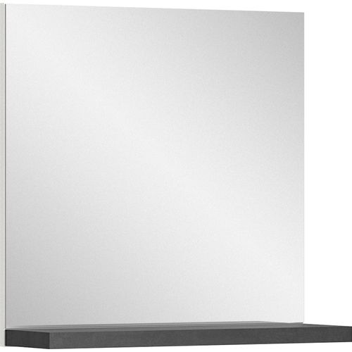 4066432019030 - Wandspiegel INOSIGN Skoskap Breite 60 cm 1 Ablageboden inklusive Wandmontagematerial grau (weiß grau) B60cm H59cm T18cm Spiegel Garderobenspiegel Spiegel Flurspiegel Dielenspiegel Spiegelpaneel
