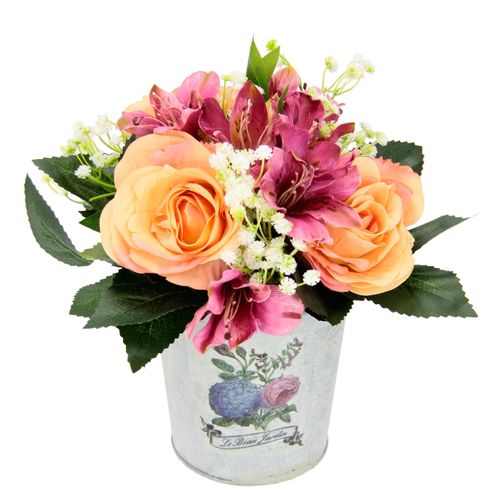 4019844697525 - Kunstpflanze IGEA Gesteck Rosen in Zinktopf Kunstpflanzen Gr B H 25 cm x 19 cm 1 St rosa Kunstpflanze Künstliche Zimmerpflanzen Kunstpflanzen 4019844697525 - Kunstpflanze IGEA Gesteck Rosen in Zinktopf Kunstpflanzen Gr B H 25 cm x 19 cm 1 St rosa Kunstpflanze Künstliche Zimmerpflanzen Kunstpflanzen