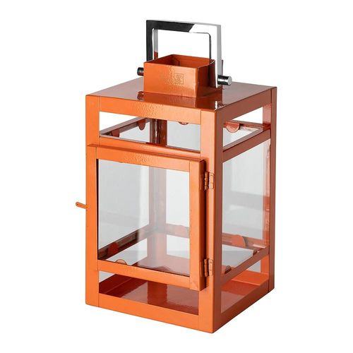 4042911470585 - Kerzenlaterne FINK KENIA Laterne orange B12cm H20cm T115cm Kerzenhalter