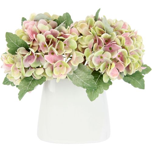 4019844774806 - Kunstblume IGEA Hortensienbusch grün (grün rot) B30cm H30cm Polyester Kunststoff Keramik Kunstpflanzen In Keramikvase 4019844774806 - Kunstblume IGEA Hortensienbusch grün (grün rot) B30cm H30cm Polyester Kunststoff Keramik Kunstpflanzen In Keramikvase