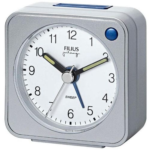 4045346095927 - Quarzwecker FILIUS ZEITDESIGN silber (silberfarben) Wecker Reisewecker Schlafzimmer Snooze Beleuchtung schleichende Sekunde 4045346095927 - Quarzwecker FILIUS ZEITDESIGN silber (silberfarben) Wecker Reisewecker Schlafzimmer Snooze Beleuchtung schleichende Sekunde