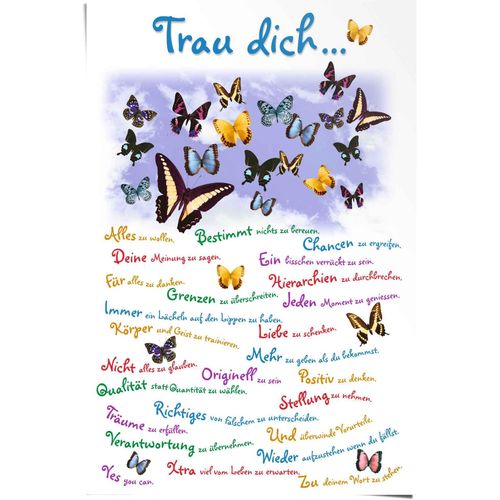 8714597340921 - Poster REINDERS Trau dich… weiß (farbe bild(er) weiß) B61cm H915cm Papier Bilder 8714597340921 - Poster REINDERS Trau dich… weiß (farbe bild(er) weiß) B61cm H915cm Papier Bilder