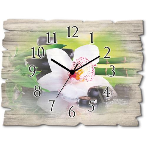 4062144357279 - Wanduhr ARTLAND Spa Steine Bambus Zweige Orchidee Wanduhren Gr B H T 40 cm x 30 cm x 06 cm Funkuhr grün Wanduhren wahlweise mit Quarz- oder Funhuhrwerk lautlos ohne Tickgeräusche 4062144357279 - Wanduhr ARTLAND Spa Steine Bambus Zweige Orchidee Wanduhren Gr B H T 40 cm x 30 cm x 06 cm Funkuhr grün Wanduhren wahlweise mit Quarz- oder Funhuhrwerk lautlos ohne Tickgeräusche