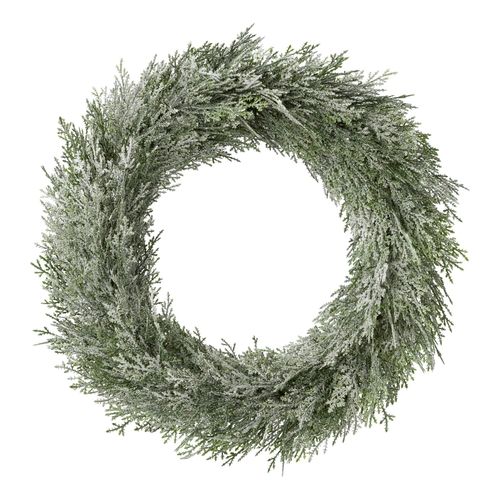 4064118284628 - Kunstkranz CREATIV GREEN Zedern-Kranz grün Ø41cm Kunststoff Kunstpflanzen mit Frost-Optik 4064118284628 - Kunstkranz CREATIV GREEN Zedern-Kranz grün Ø41cm Kunststoff Kunstpflanzen mit Frost-Optik