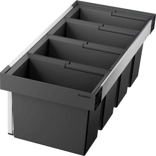 4020684651172 - Mülltrennsystem BLANCO Flexon II 90 4 schwarz B40cm H34cm T85cm Kunststoff Mülleimer Kunststoff Stahlblech 900 mm Untermass 4020684651172 - Mülltrennsystem BLANCO Flexon II 90 4 schwarz B40cm H34cm T85cm Kunststoff Mülleimer Kunststoff Stahlblech 900 mm Untermass