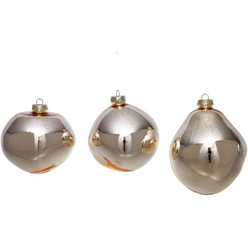 4255572244000 - Weihnachtsbaumkugel Birdelle glänzend Weihnachtsdeko Christbaumschmuck Christbaumkugeln beige (champagnerfarben) Ø10cm Glas Weihnachtsbaumkugeln Weihnachtsbaumkugeln Baumkugeln in organischer Form Ø 10 cm organische Kugeln aus Glas 4255572244000 - Weihnachtsbaumkugel Birdelle glänzend Weihnachtsdeko Christbaumschmuck Christbaumkugeln beige (champagnerfarben) Ø10cm Glas Weihnachtsbaumkugeln Weihnachtsbaumkugeln Baumkugeln in organischer Form Ø 10 cm organische Kugeln aus Glas