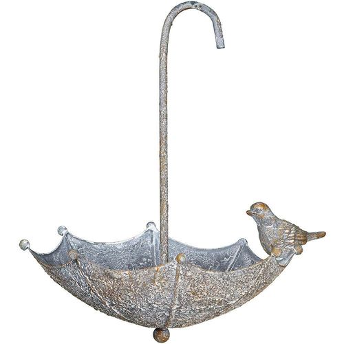 4050223937054 - Vogeltränke Vogelfutterstelle Metall - Regenschirm grau (grau rost) B20cm H22cm T17cm Blech Haustiertränken 4050223937054 - Vogeltränke Vogelfutterstelle Metall - Regenschirm grau (grau rost) B20cm H22cm T17cm Blech Haustiertränken