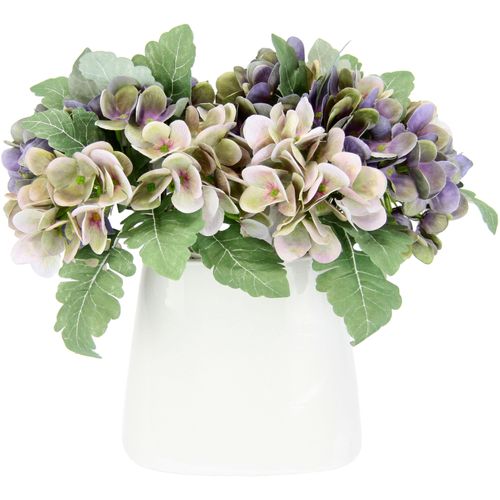 4019844774844 - Kunstblume IGEA Hortensienbusch lila (violett) B30cm H30cm Polyester Kunststoff Keramik Kunstpflanzen In Keramikvase 4019844774844 - Kunstblume IGEA Hortensienbusch lila (violett) B30cm H30cm Polyester Kunststoff Keramik Kunstpflanzen In Keramikvase