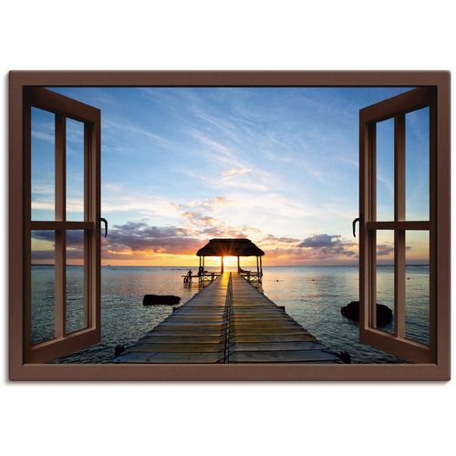 4059745783705 - Wandbild ARTLAND Fensterblick Steg im Gegenlicht Bilder Gr B H 100 cm x 70 cm Leinwandbild Fensterblick 1 St braun Bild Poster Bilder als Alubild Leinwandbild Wandaufkleber oder in versch Größen 4059745783705 - Wandbild ARTLAND Fensterblick Steg im Gegenlicht Bilder Gr B H 100 cm x 70 cm Leinwandbild Fensterblick 1 St braun Bild Poster Bilder als Alubild Leinwandbild Wandaufkleber oder in versch Größen