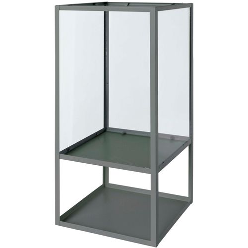 4064118239710 - Windlicht CREATIV HOME STAGES Stumpenkerzenhalter aus Metall und Glas grau (grau transparent) B20cm H45cm T20cm Metall Glas Kerzenhalter Kerzenhalter mit 2 Ebenen im modernen Stil individuell dekorierbar 4064118239710 - Windlicht CREATIV HOME STAGES Stumpenkerzenhalter aus Metall und Glas grau (grau transparent) B20cm H45cm T20cm Metall Glas Kerzenhalter Kerzenhalter mit 2 Ebenen im modernen Stil individuell dekorierbar
