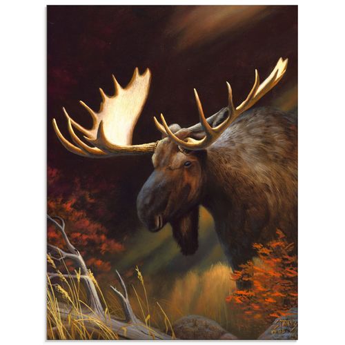 4058661330970 - Glasbild ARTLAND Elch Foto Bilder Gr B H 45 cm x 60 cm Glasbild Wildtiere Hochformat 1 St braun Bild Glasbild Glasbilder Bilder in verschiedenen Größen 4058661330970 - Glasbild ARTLAND Elch Foto Bilder Gr B H 45 cm x 60 cm Glasbild Wildtiere Hochformat 1 St braun Bild Glasbild Glasbilder Bilder in verschiedenen Größen