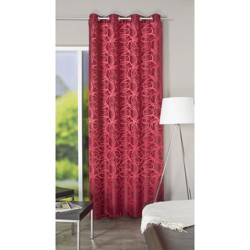 4056751293099 - Vorhang HOME WOHNIDEEN LENNY Gardinen Gr 245 cm Ösen 140 cm rot Landhaus Gardinen Gardine HxB 245x140 Dekostoff Jacquardgemustert 4056751293099 - Vorhang HOME WOHNIDEEN LENNY Gardinen Gr 245 cm Ösen 140 cm rot Landhaus Gardinen Gardine HxB 245x140 Dekostoff Jacquardgemustert