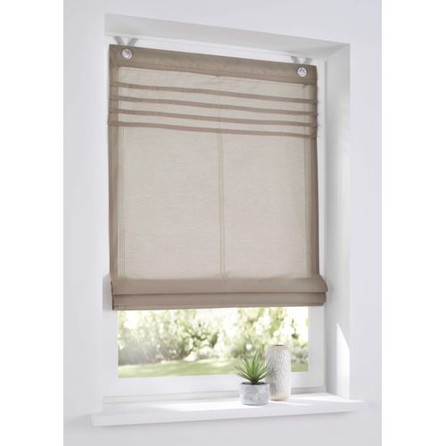 4016478081539 - Raffrollo KUTTI Kessy Biese Gr 5 beige (naturfarben) B120cm H140cm Obermaterial 65% Baumwolle 35% Polyester Raffrollos halbtransparent Baumwolle Polyester Hakenaufhängung 4016478081539 - Raffrollo KUTTI Kessy Biese Gr 5 beige (naturfarben) B120cm H140cm Obermaterial 65% Baumwolle 35% Polyester Raffrollos halbtransparent Baumwolle Polyester Hakenaufhängung