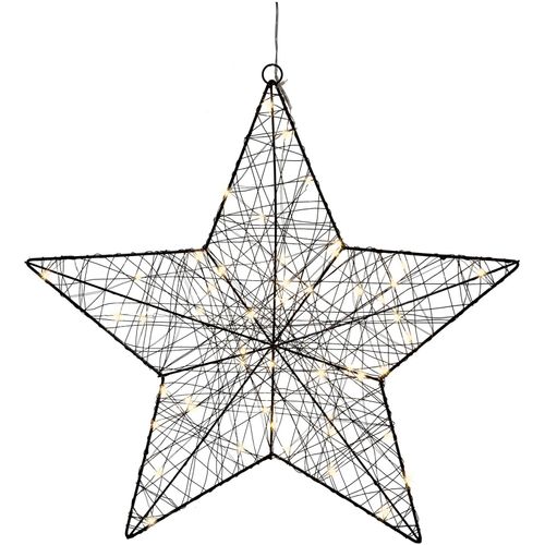 4064118115700 - LED Stern CREATIV LIGHT Weihnachtsstern Weihnachtsdeko Lampen Gr Ø 70 cm 1 St schwarz Weihnachtssterne aus Draht mit 70 LEDs Ø cm
