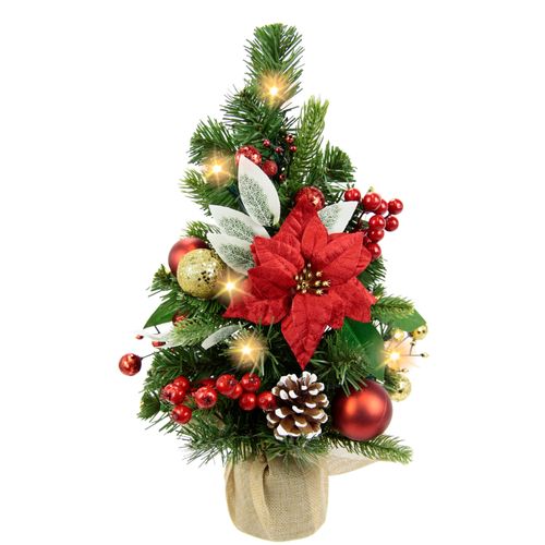 4019844797232 - Künstlicher Weihnachtsbaum IGEA Geschmückter Tannenbaum Poinsettia mit LED-Licht rot (rot gold) B22cm H39cm Kunststoff Weihnachtsbäume Im Topf Christstern Christbaumkugeln Zapfen Weihnachtsdeko Christbaum 4019844797232 - Künstlicher Weihnachtsbaum IGEA Geschmückter Tannenbaum Poinsettia mit LED-Licht rot (rot gold) B22cm H39cm Kunststoff Weihnachtsbäume Im Topf Christstern Christbaumkugeln Zapfen Weihnachtsdeko Christbaum