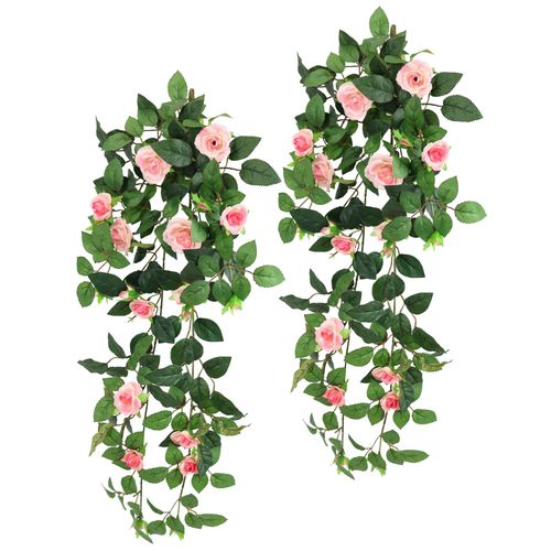 4019844816452 - Kunstblume IGEA Künstlicher Rosenhänger rosa B30cm H74cm L11cm Polyester Kunstpflanzen Rosenranke Rosenbogen Rosen Blume Rosengirlande Deko Busch 4019844816452 - Kunstblume IGEA Künstlicher Rosenhänger rosa B30cm H74cm L11cm Polyester Kunstpflanzen Rosenranke Rosenbogen Rosen Blume Rosengirlande Deko Busch