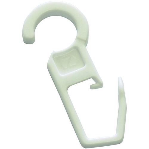 4003018023555 - Faltenclip Gardinenhaken Kunststoff Gr 1 weiß 10 St Gardinenbefestigungen Zubehör Vitragestangen Caféhausstangen