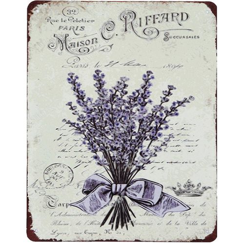 4050223847063 - Metallbild Metallbild - Lavendel Bilder Gr B H T 25 cm x 20 cm x 01 cm 1 St goldfarben (antik) Metallbilder Bilder