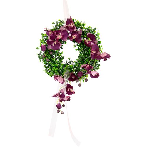 4019844796884 - Kunstkranz IGEA Orchidee lila (violett) B25cm H40cm L9cm Obermaterial 70% Kunststoff 30% Polyester Kunstpflanzen Buchskranz Festliche Dekoration Hochzeitsdeko Wanddeko 4019844796884 - Kunstkranz IGEA Orchidee lila (violett) B25cm H40cm L9cm Obermaterial 70% Kunststoff 30% Polyester Kunstpflanzen Buchskranz Festliche Dekoration Hochzeitsdeko Wanddeko