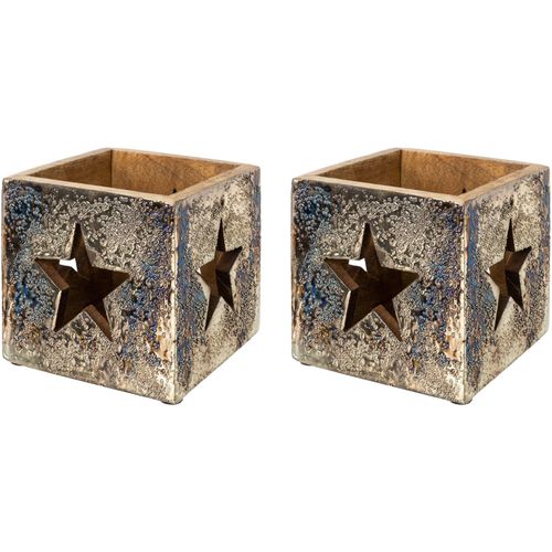 4064118112211 - Windlicht CREATIV DECO Weihnachtsdeko Kerzenhalter Gr B H T 1300 cm x 1300 cm x 1300 cm silberfarben Windlichter Laternen mit eleganter silberfarbener Folierung 2er Set 4064118112211 - Windlicht CREATIV DECO Weihnachtsdeko Kerzenhalter Gr B H T 1300 cm x 1300 cm x 1300 cm silberfarben Windlichter Laternen mit eleganter silberfarbener Folierung 2er Set
