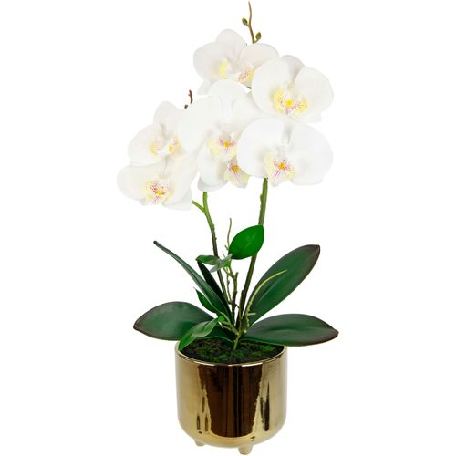 4019844796136 - Kunstblume IGEA Orchidee weiß B18cm H42cm L12cm Polyester Kunstpflanzen 4019844796136 - Kunstblume IGEA Orchidee weiß B18cm H42cm L12cm Polyester Kunstpflanzen
